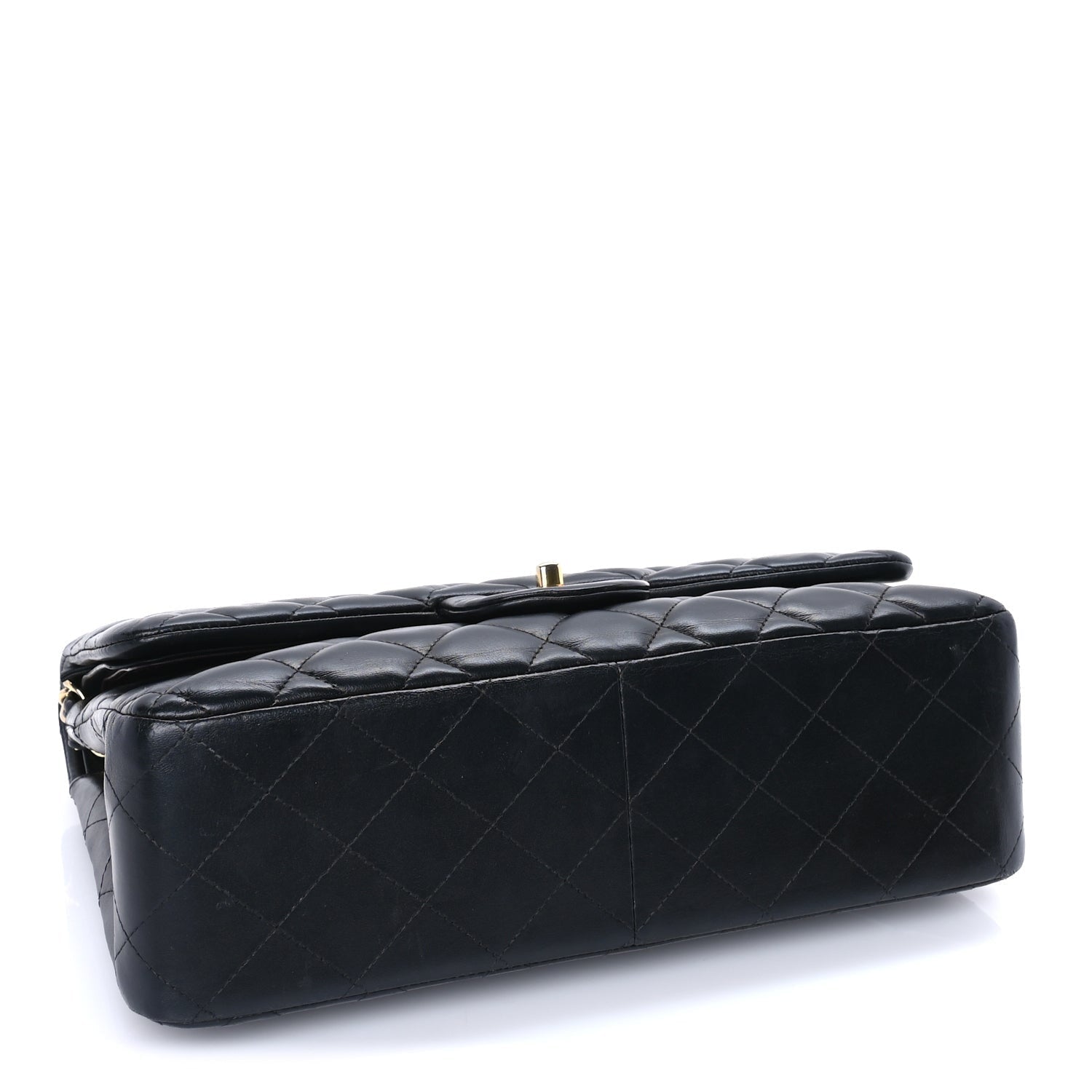 Chanel Lambskin Quilted Jumbo Double Flap Black