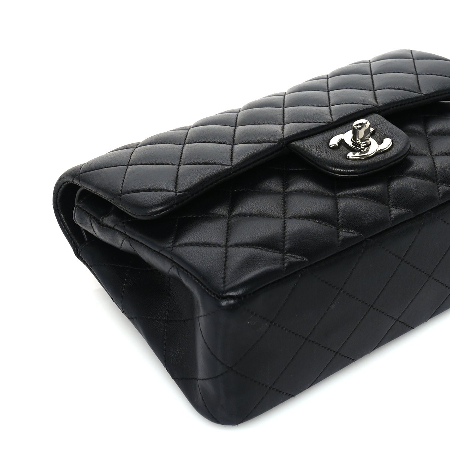 Chanel Lambskin Quilted Small Double Flap Black