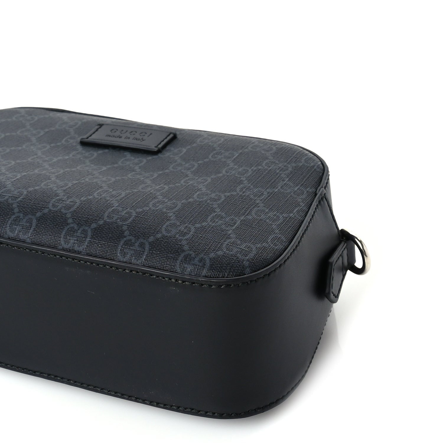 Gucci GG Supreme Monogram Web Shoulder Bag Black