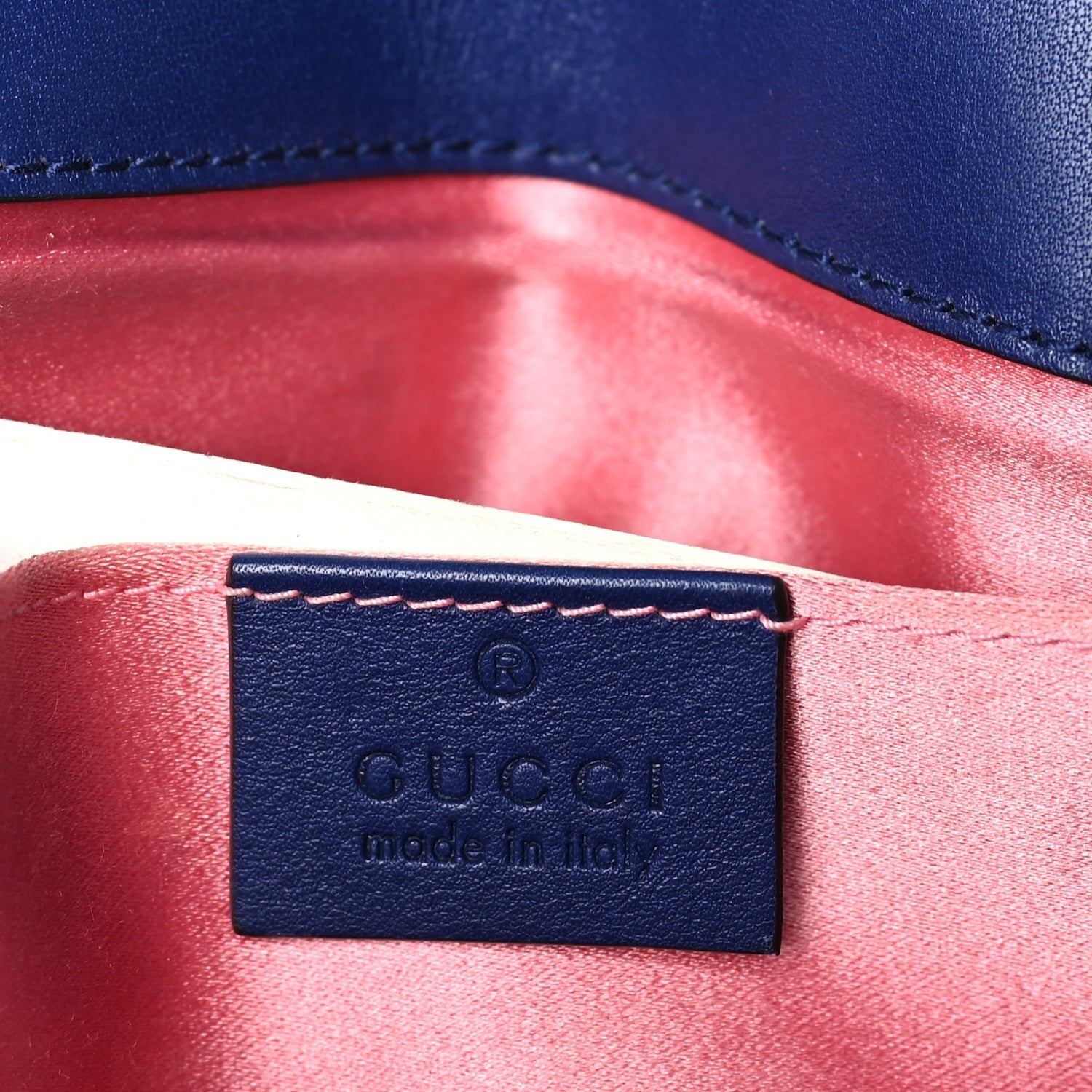 Gucci Velvet Matelasse Mini GG Marmont Shoulder Bag Cobalt Blue