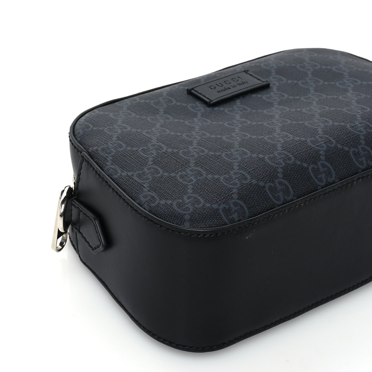 Gucci GG Supreme Monogram Web Shoulder Bag Black