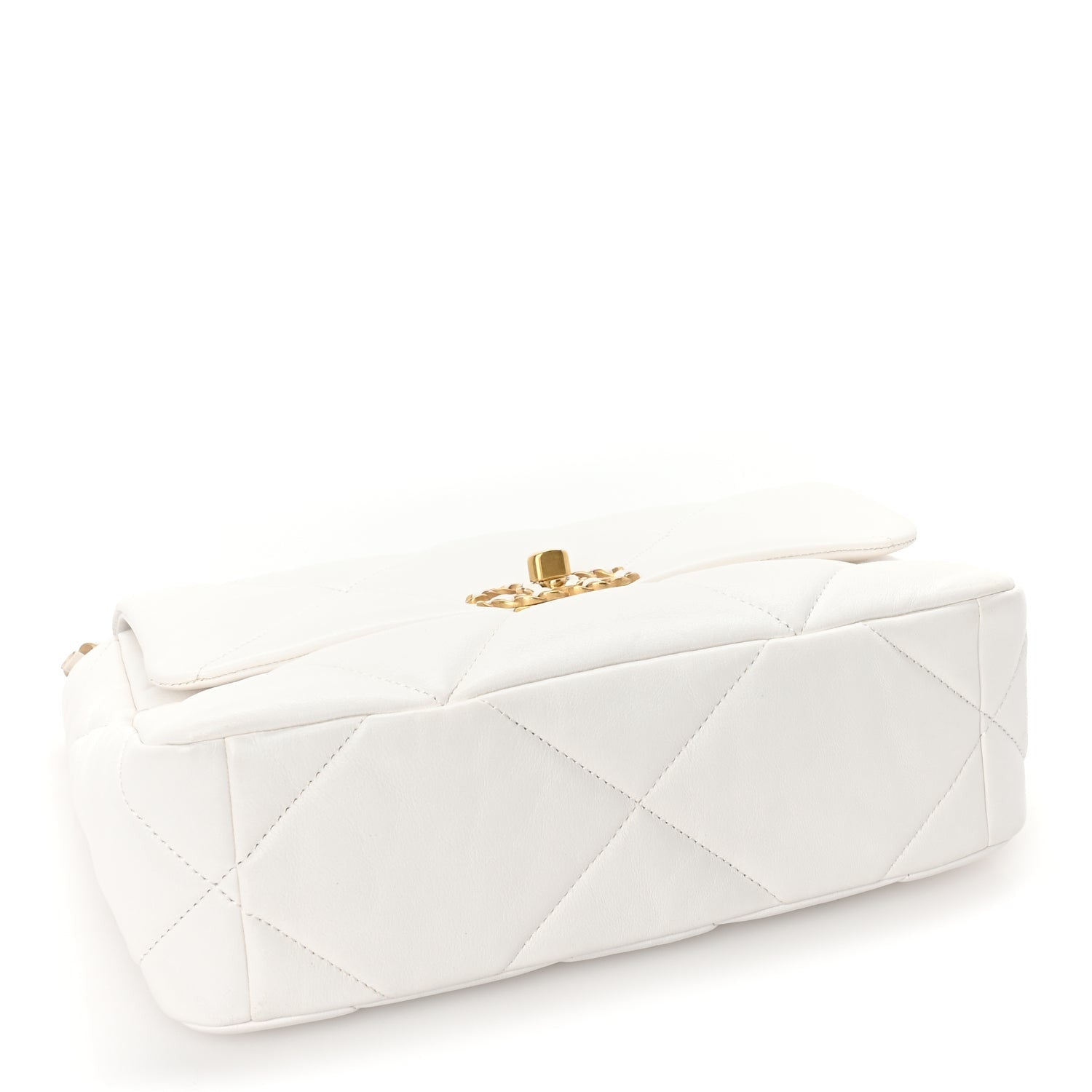 Chanel Lambskin Quilted Medium 19 Flap White
