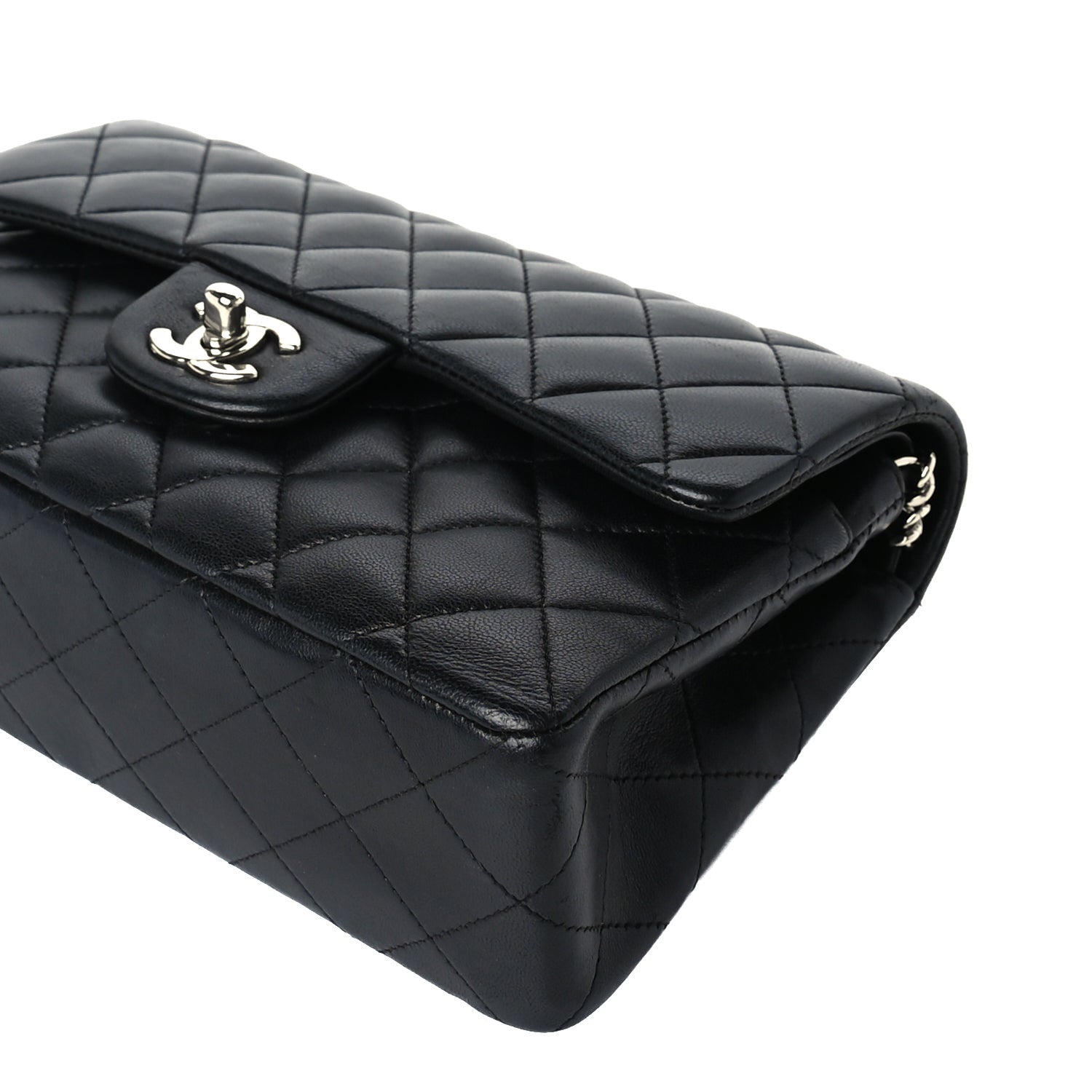 Chanel Lambskin Quilted Small Double Flap Black