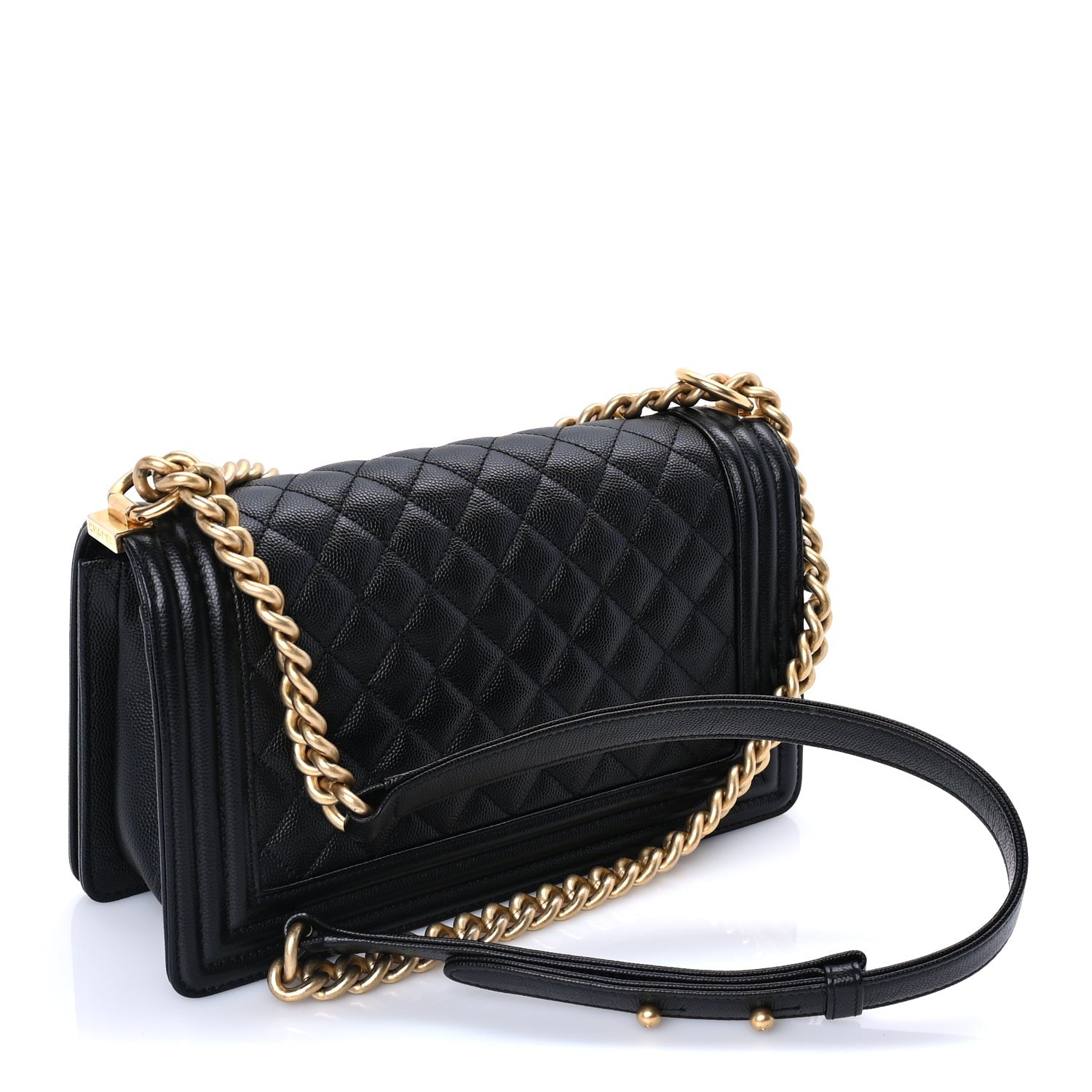 Chanel Caviair New Medium Boy Flap Bag Black