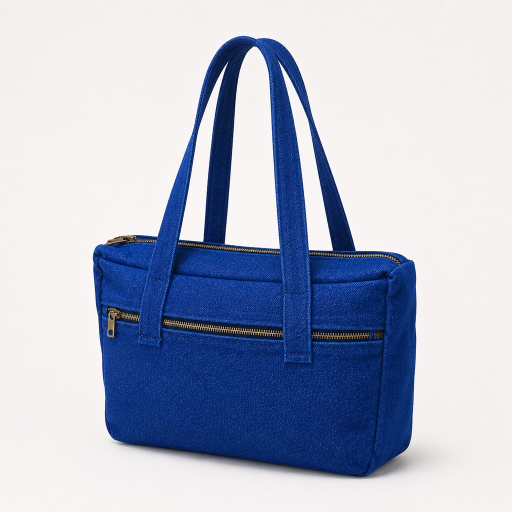 Blue Everyday Zip Tote Bag