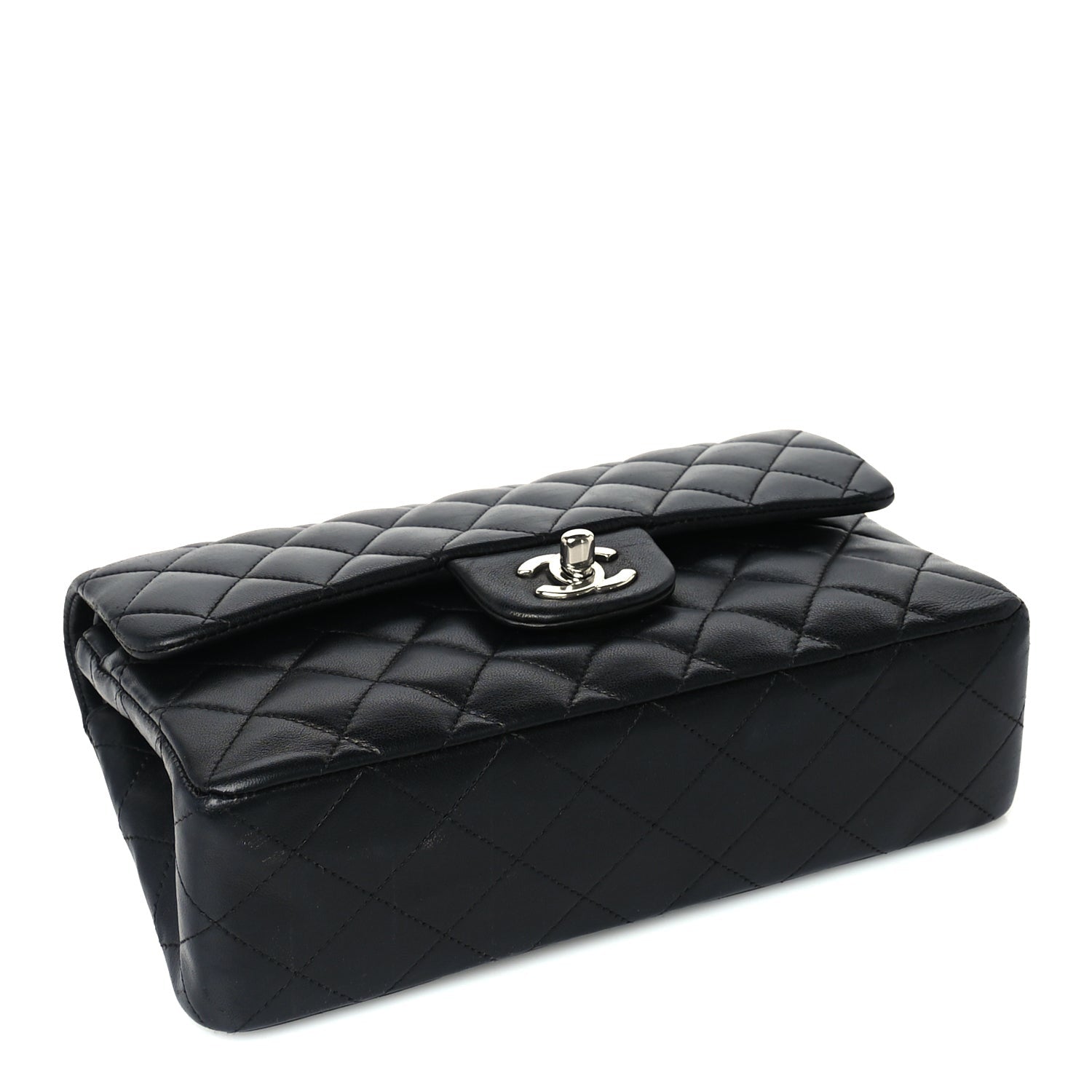 Chanel Lambskin Quilted Small Double Flap Black