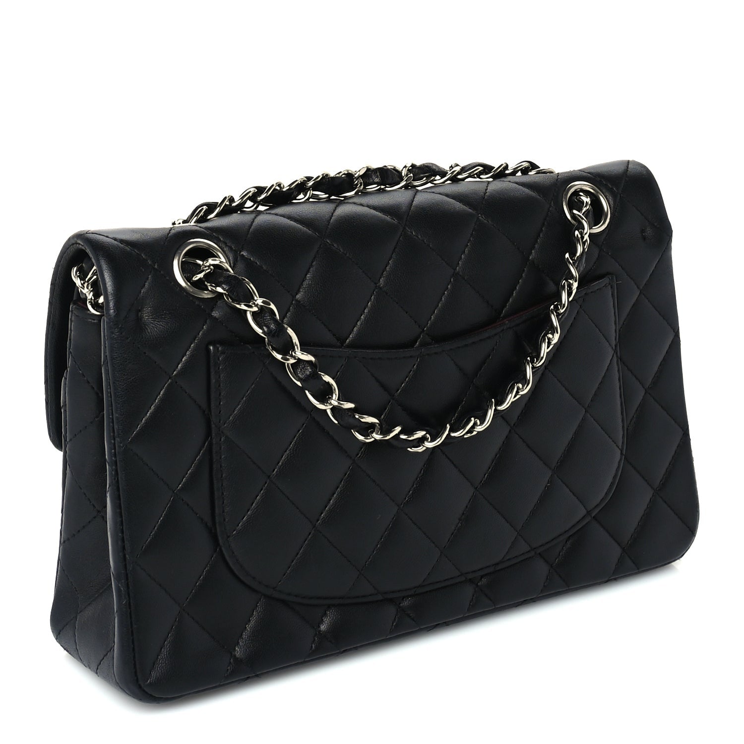 Chanel Lambskin Quilted Small Double Flap Black